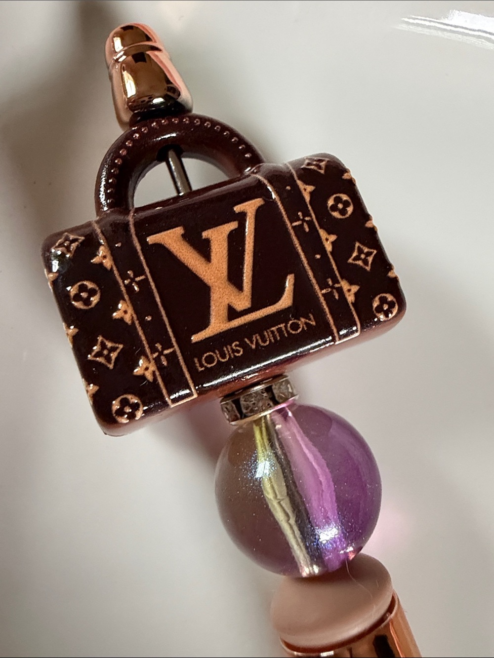 2 pens for $16 Louis Vuitton Inspired Rose Gold Charm Pen